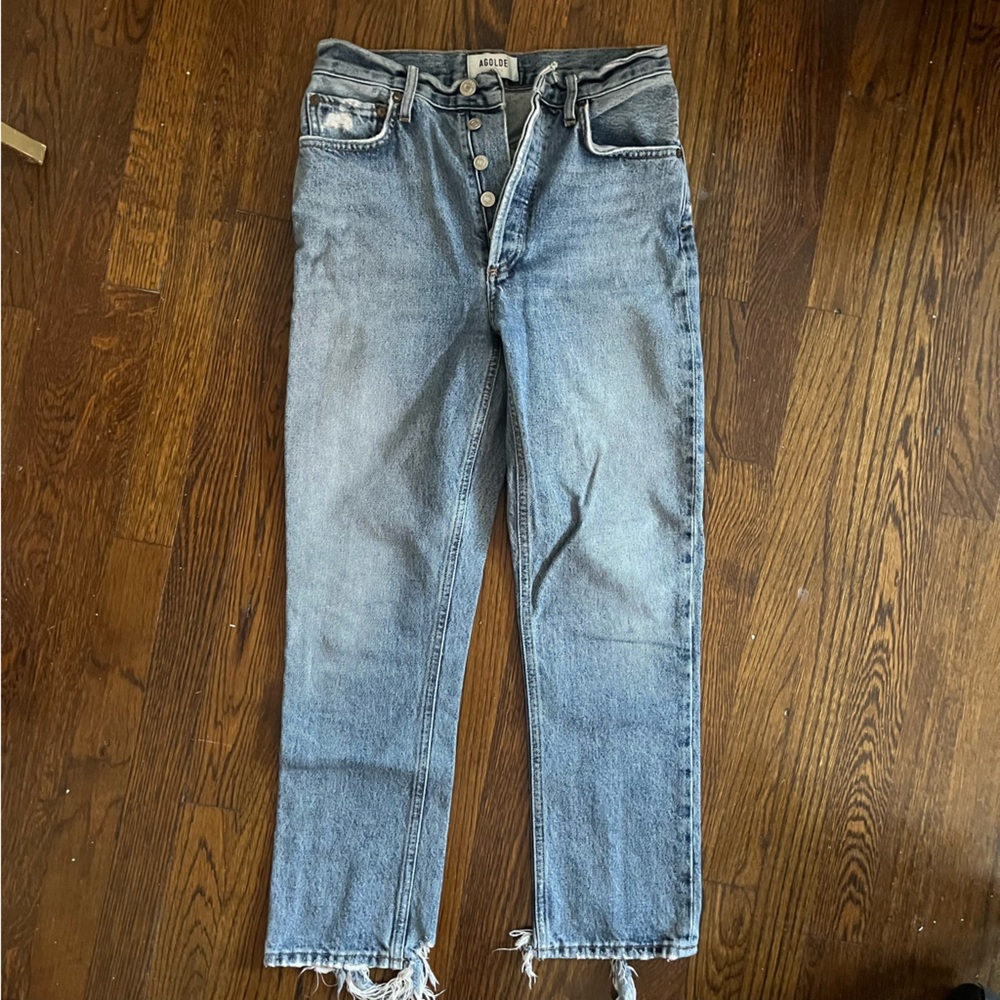 Agolde Riley High Rise Straight Crop size 25 - Picture 2 of 5